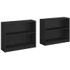 Bush Furniture Universal 30"H 2-Shelf Bookcase, Classic Black, Set of 2 (UB001BL)