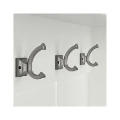 Bush Furniture Woodland Full Entryway Storage Set with Coat Rack and Shoe Bench with Drawers, White Ash (WDL014WAS)