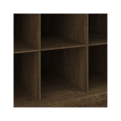 Bush Furniture Woodland 40W Hall Tree and Shoe Storage Bench with Shelves, Ash Brown (WDL002ABR)