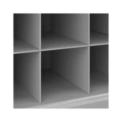 Bush Furniture Woodland 40W Shoe Storage Bench with Shelves and Wall Mounted Coat Rack, Cape Cod Gray (WDL004CG)