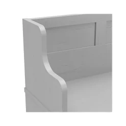 Bush Furniture Woodland 40W Entryway Bench with Doors, Cape Cod Gray (WDL005CG)