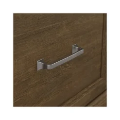 Bush Furniture Woodland 40W Entryway Bench with Doors and Wall Mounted Coat Rack, Ash Brown (WDL009ABR)