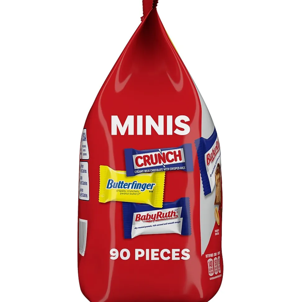 Butterfinger, CRUNCH, and Baby Ruth Assorted Minis Candy Bars, 32.4oz (FEU71526)
