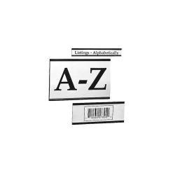 C Channel Label Holders, 1"W x 3"L, Black/White, 25/Carton (LH191)