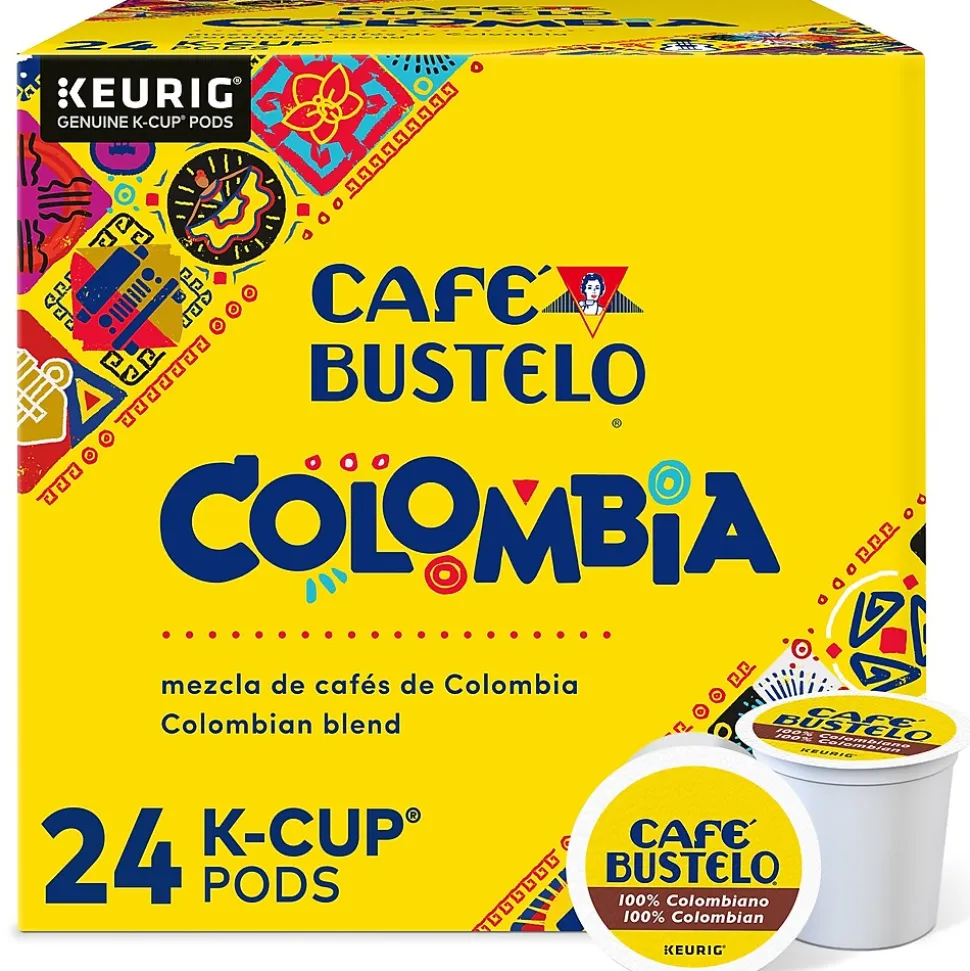 Cafe Bustelo 100% Colombian Coffee Keurig® K-Cup® Pods, Medium Roast, 24/Box (6107)