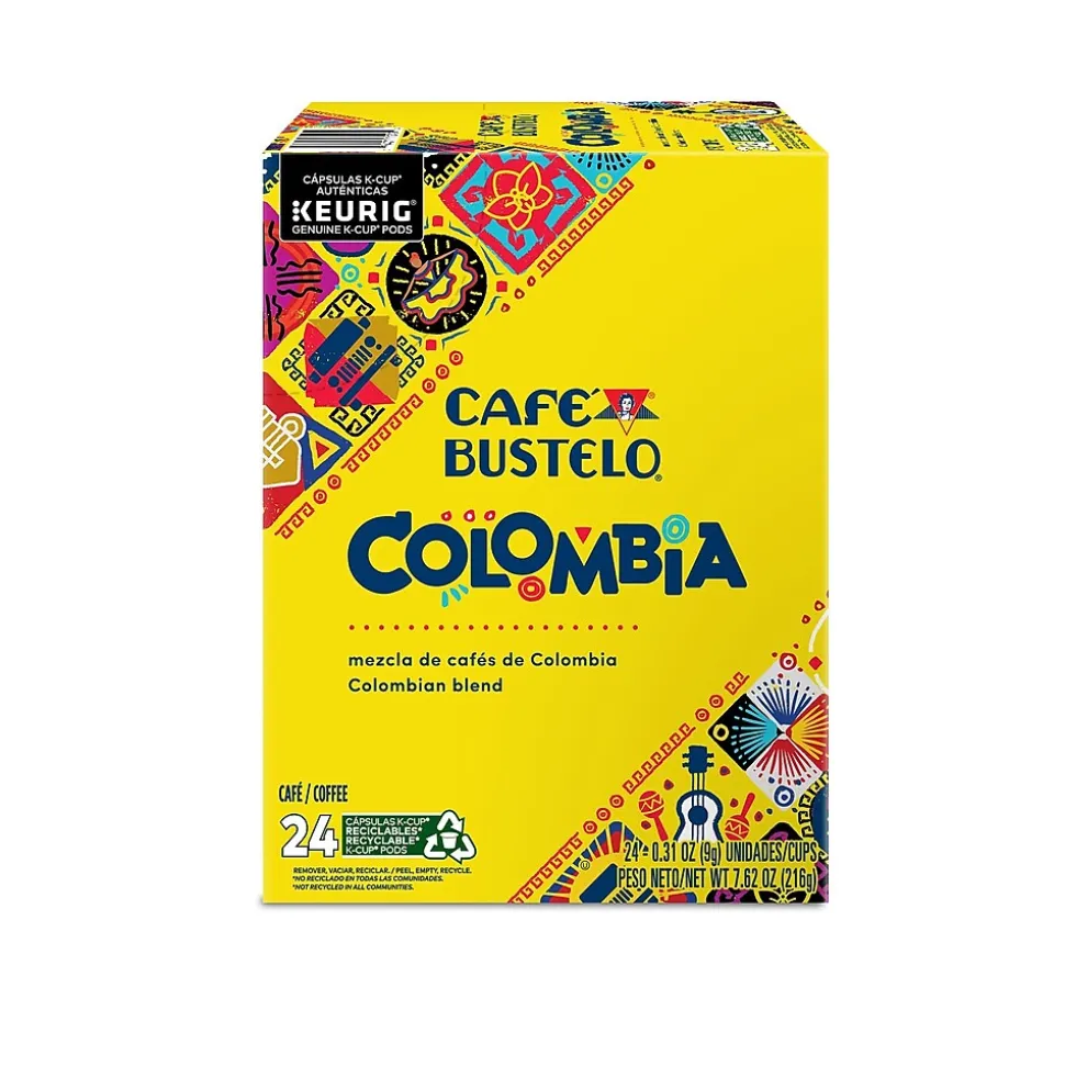 Cafe Bustelo 100% Colombian Coffee Keurig® K-Cup® Pods, Medium Roast, 24/Box (6107)
