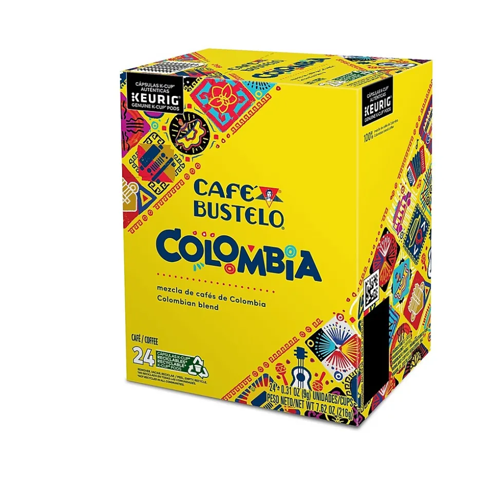 Cafe Bustelo 100% Colombian Coffee Keurig® K-Cup® Pods, Medium Roast, 24/Box (6107)