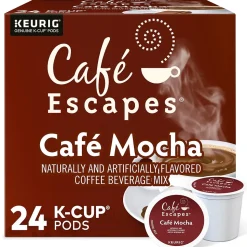 Cafe Escapes Café Mocha, Keurig® K-Cup® Pods, 24/Box (6803)