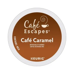 Cafe Escapes Cafe Caramel Coffee, Keurig K-Cup Pod, 96/Carton (GMT6813CT)