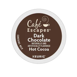 Cafe Escapes Dark Chocolate Hot Cocoa Mix, Keurig® K-Cup® Pods, 24/Box (6802)