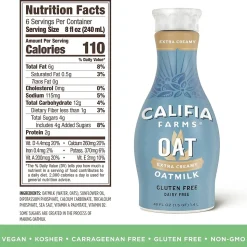 Califia Farms Oatmilk, Original, 48 Oz, 2PK