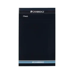 Cambridge Notepad, 5" x 8", Legal-Ruled, Black, 70 Sheets/Pad, 2 Pads/Pack (59876)