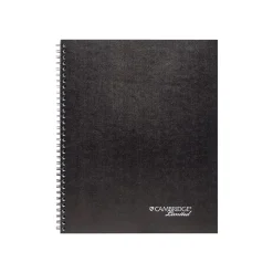 Cambridge Professional 1-Subject Professional Notebook, 8.5" x 11", Wide Ruled, 80 Sheets, Black (06062)