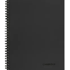 Cambridge 1-Subject Professional Notebooks, 8.5" x 11", Wide Ruled, 80 Sheets, Black (06064)