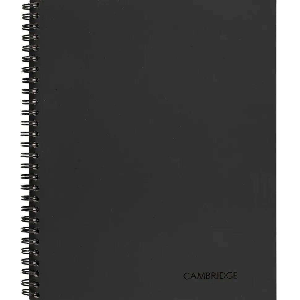 Cambridge 1-Subject Professional Notebooks, 8.5" x 11", Wide Ruled, 80 Sheets, Black (06064)