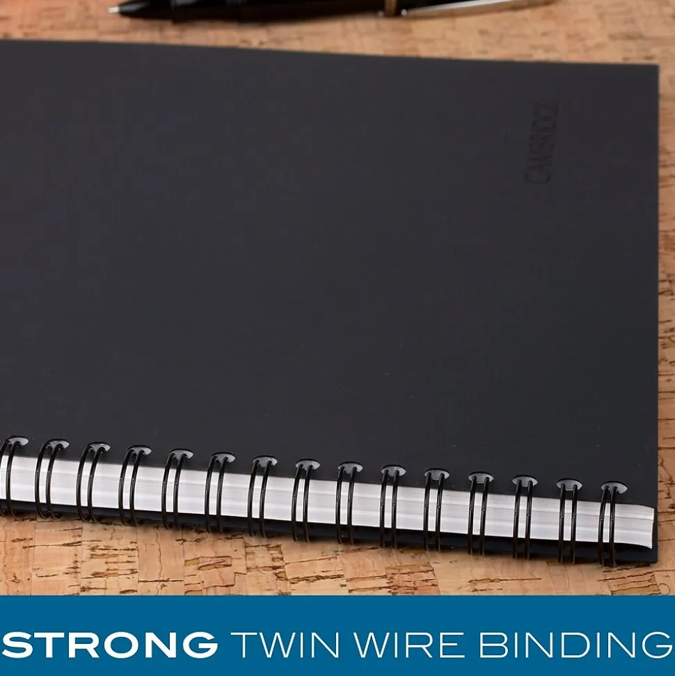 Cambridge 1-Subject Professional Notebooks, 8.5" x 11", Wide Ruled, 80 Sheets, Black (06064)