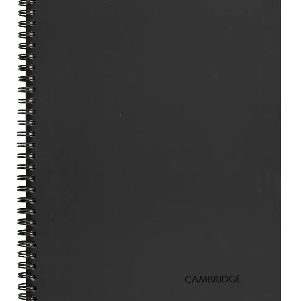 Cambridge 1-Subject Professional Notebooks, 8.5" x 11", Wide Ruled, 80 Sheets, Black (06064)
