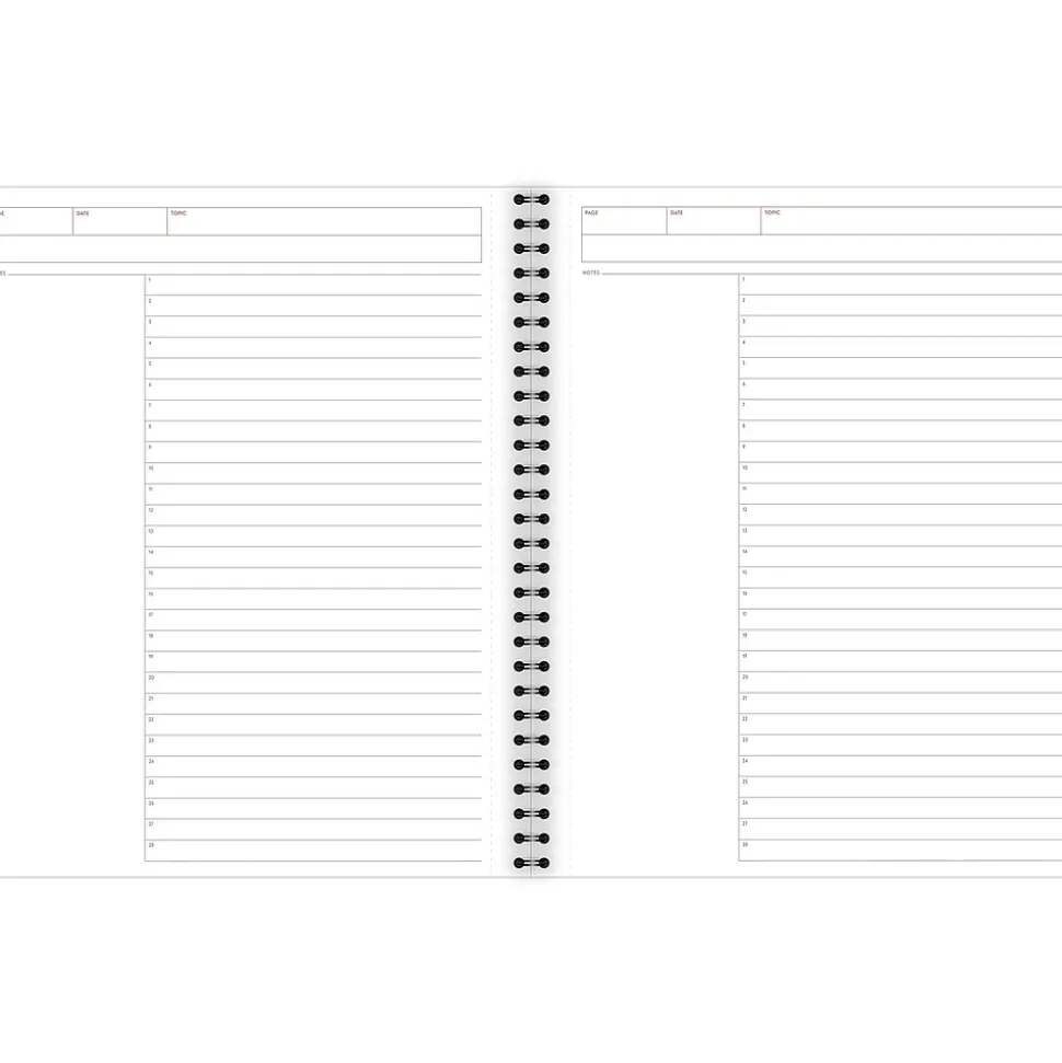 Cambridge 1-Subject Professional Notebooks, 8.5" x 11", Wide Ruled, 80 Sheets, Black (06064)