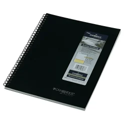Cambridge 1-Subject Professional Notebooks, 8.5" x 11", Wide Ruled, 80 Sheets, Black (06066)