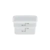Cambro 2 Qt. CamSquare® Food Storage Container, 7 1/4" L x 7 1/4" W x 3 7/8" H, White (2SFSP148)