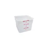 Cambro 6 Qt. CamSquare® Food Storage Container, 8 3/8" L x 8 3/8" W x 7 1/4" H, White (6SFSP148)