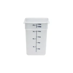 Cambro 22 Qt. CamSquare® Food Storage Container, 11 1/4" L x 12 1/4" W x 15 3/4" H, White (22SFSP148)