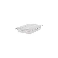 Cambro 1/2 Size 2 1/2" Deep Camwear® Food Pan, 2 1/2" H x 12 3/4" W x 10 3/8" D, Clear (22CW135)