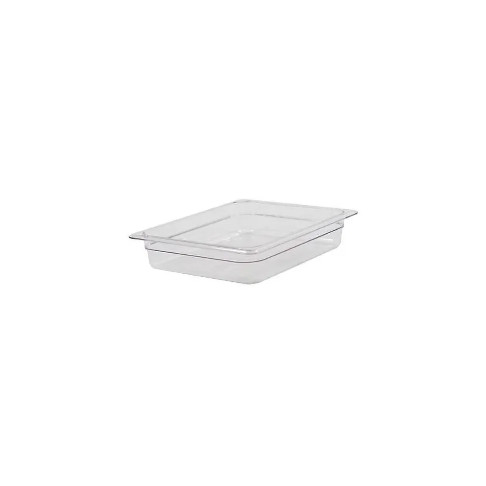 Cambro 1/2 Size 2 1/2" Deep Camwear® Food Pan, 2 1/2" H x 12 3/4" W x 10 3/8" D, Clear (22CW135)