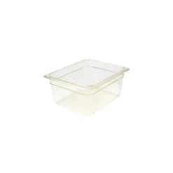 Cambro 1/2 Size 6" Deep H-Pan™ Food Pan, 12 3/4" L x 10 7/16" W, Amber (26HP150)