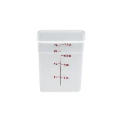 Cambro CamSquare White Food Storage Container, 8 qt. (78498)