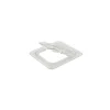 Cambro FlipLid Clear Hinged and Notched Cover, 6 15/16" L x 6 3/8" W (78467)