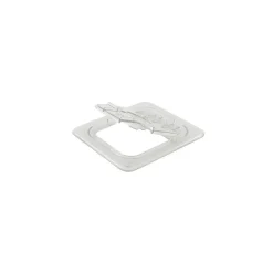 Cambro FlipLid Clear Hinged and Notched Cover, 6 15/16" L x 6 3/8" W (78467)