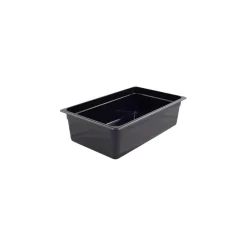 Cambro Full Black Plastic Food Pan, 5 4/5" H x 20 7/8" W x 12 5/6" D, Clear (16CW110)