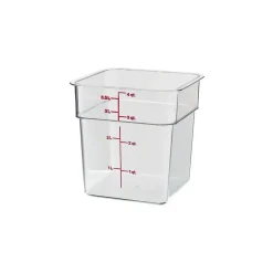 Cambro 4SFSCW135, 4 qt Polycarbonate Food Storage Container - Camwear CamSquare