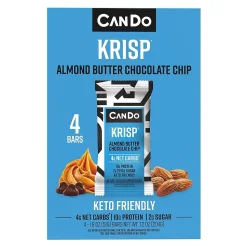 CanDo Gluten Free Almond Butter Chocolate Chip Granola Bar, 4 Bars/Box(367-00001)