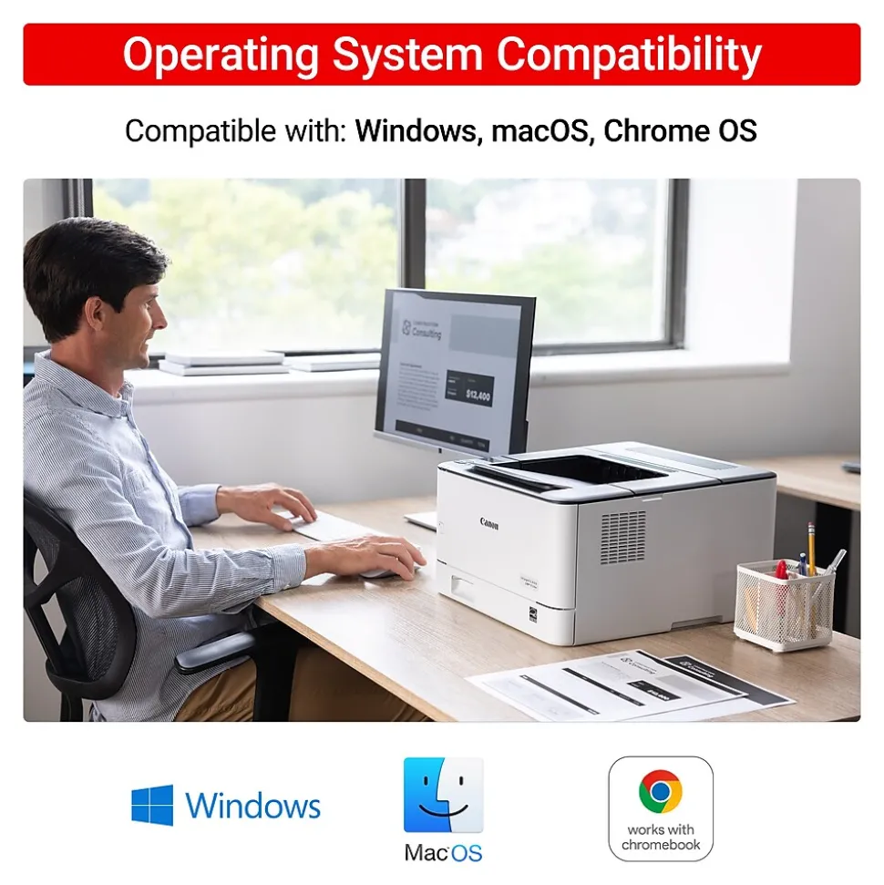 Canon imageCLASS LBP172dw Wireless Black & White Laser Printer, Single-Function, Print (6353C004)