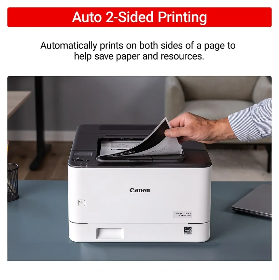 Canon imageCLASS LBP172dw Wireless Black & White Laser Printer, Single-Function, Print (6353C004)