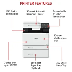 Canon imageCLASS MF751Cdw Wireless Color Laser Printer, All-In-One, Print, Scan, Copy (MF751CDW)