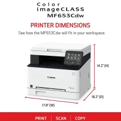 Canon imageCLASS MF653Cdw Wireless Color Laser Printer, All-In-One, Print, Scan, Copy (MF653CDW)