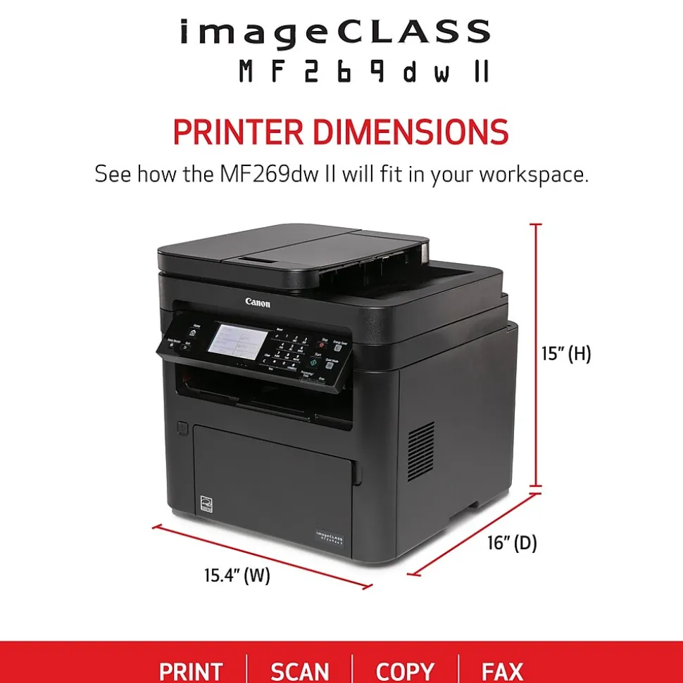 Canon imageCLASS MF269dw II Wireless Black & White All-in-One Laser Printer (5938C005)