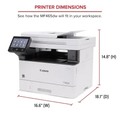 Canon ImageCLASS MF465dw Wireless Black & White Laser Printer, All-In-One, Print, Scan, Copy, Fax (5951C005)