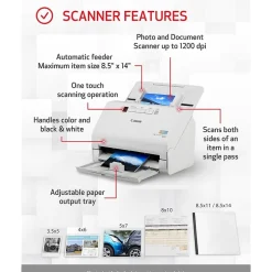 Canon imageFORMULA RS40 USB Duplex Overhead Photo Scanner, White (5209C001)