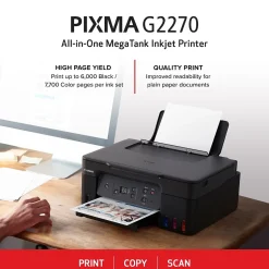 Canon MegaTank PIXMA G2270 Color All-in-One Inkjet Printer (5804C002)