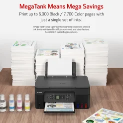 Canon PIXMA MegaTank G3270 BK Wireless Color Inkjet Printer, All-In-One Supertank, Print, Scan, Copy (G3270 BK)