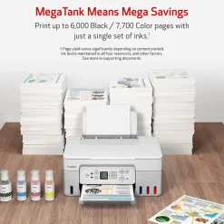 Canon PIXMA MegaTank G3270 WH Wireless Color Inkjet Printer, All-In-One Supertank, Print, Scan, Copy (G3270 WH)