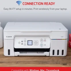 Canon PIXMA MegaTank G3270 WH Wireless Color Inkjet Printer, All-In-One Supertank, Print, Scan, Copy (G3270 WH)