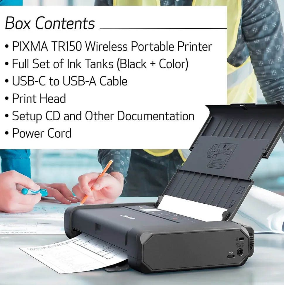 Canon PIXMA TR150 Wireless Color Inkjet Printer, Single-Function, Print (TR150)