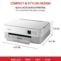 Canon PIXMA TS6420a Wireless Color Inkjet Printer, All-In-One, Print, Scan, Copy (TS6420A WHITE)