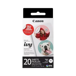 Canon ZINK Precut Circle Sticker Paper, 2" x 3", 10 Sheets/Pack, 2 Packs/Carton (4967C001)
