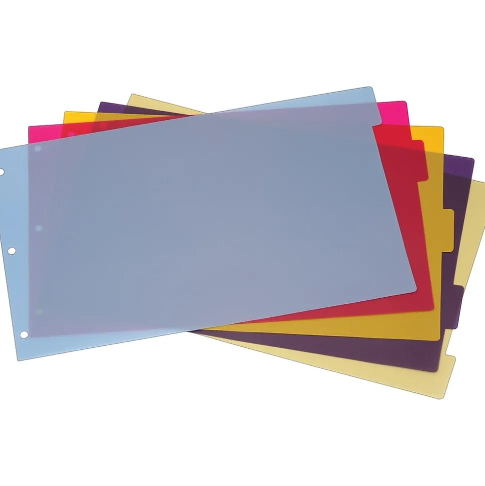 Cardinal Blank Dividers, 5-Tab, Assorted Colors, Set (CRD 84250)